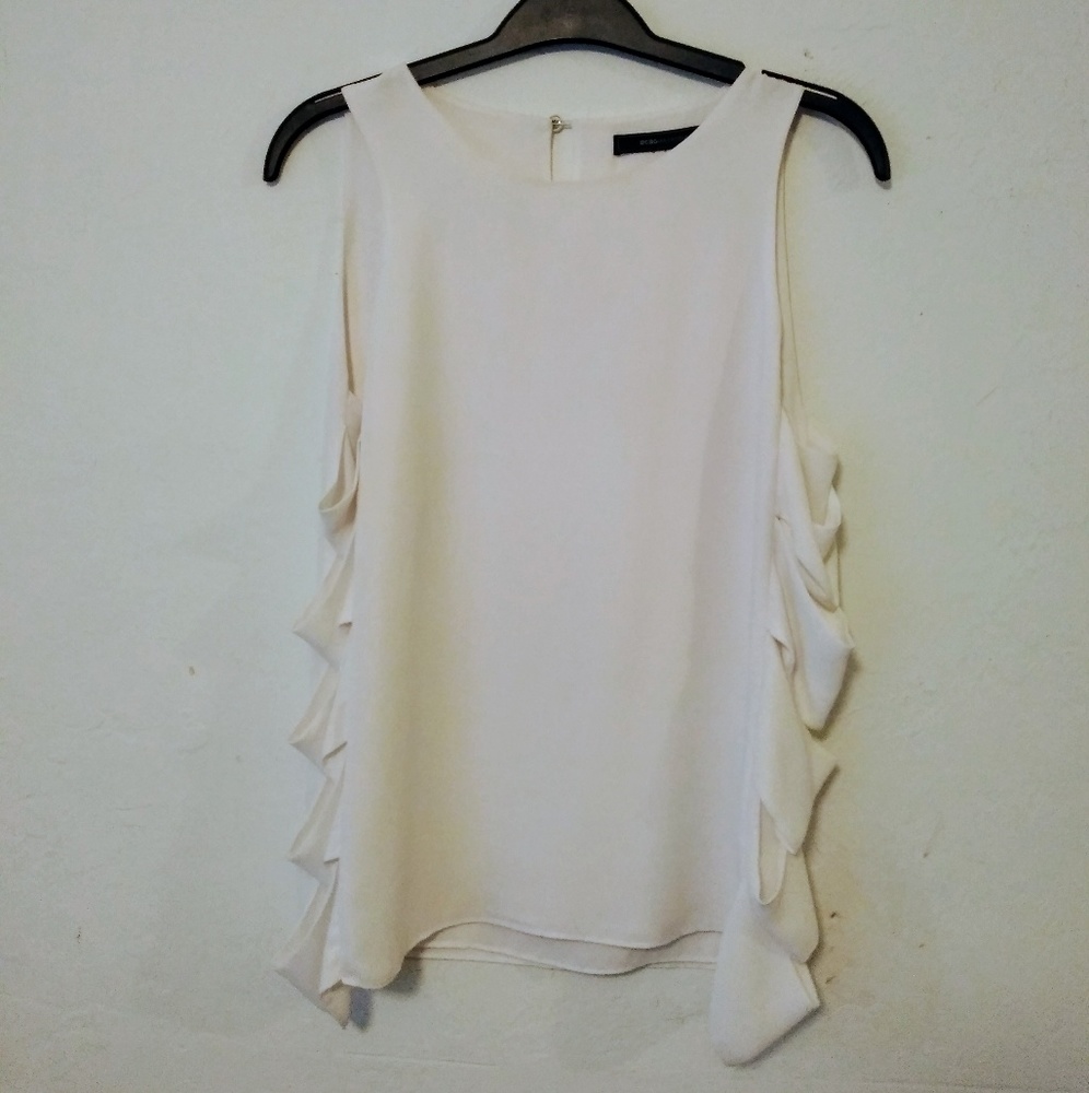 BCBG MAXAZRIA WHITE BLOUSE
